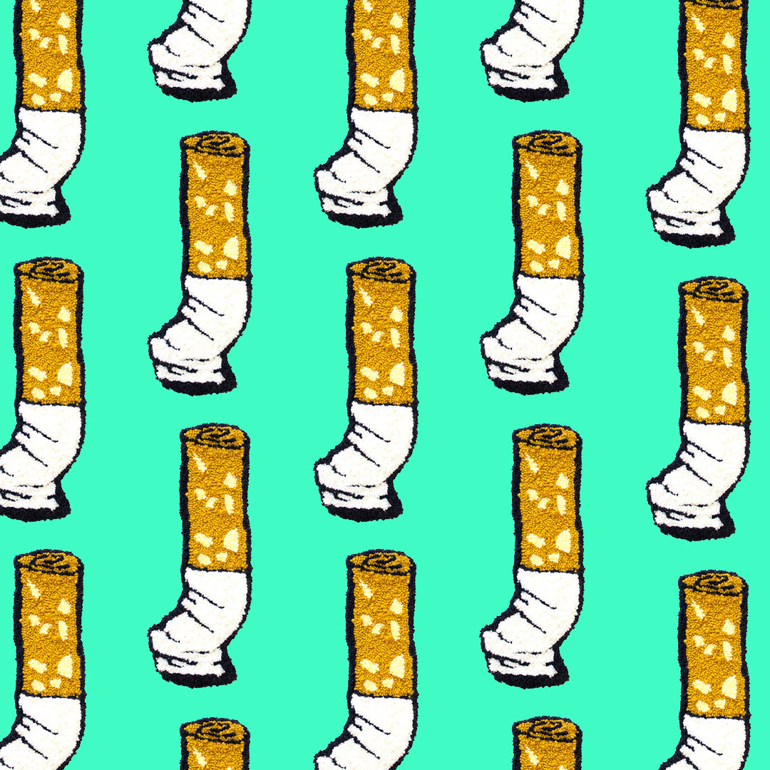 'Cigarette Butt' - Handmade Wall Rug