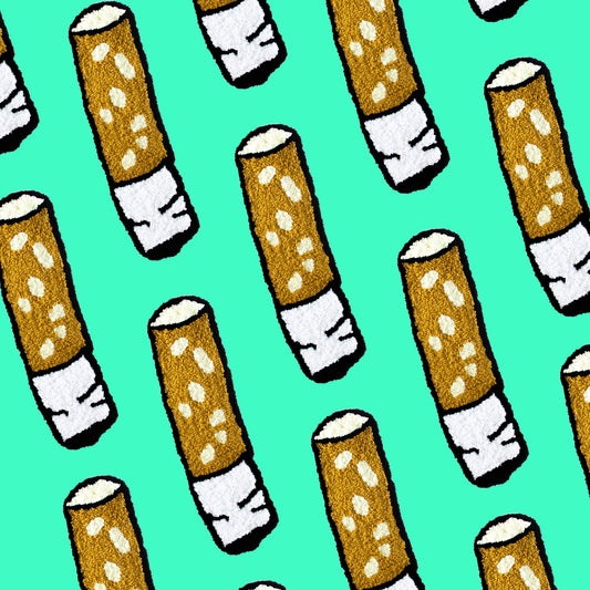 'Cigarette Butt III' - Handmade Wall Rug