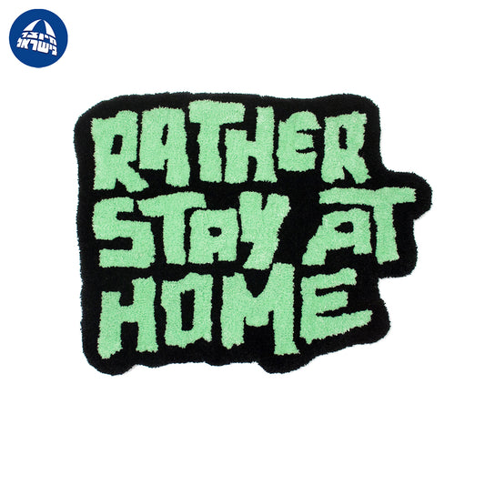 'Rather Stay At Home' - Handmade Wall Rug