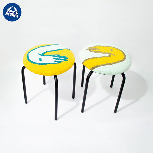 'Hands On' - 2 Matching Hand Tufted Stools