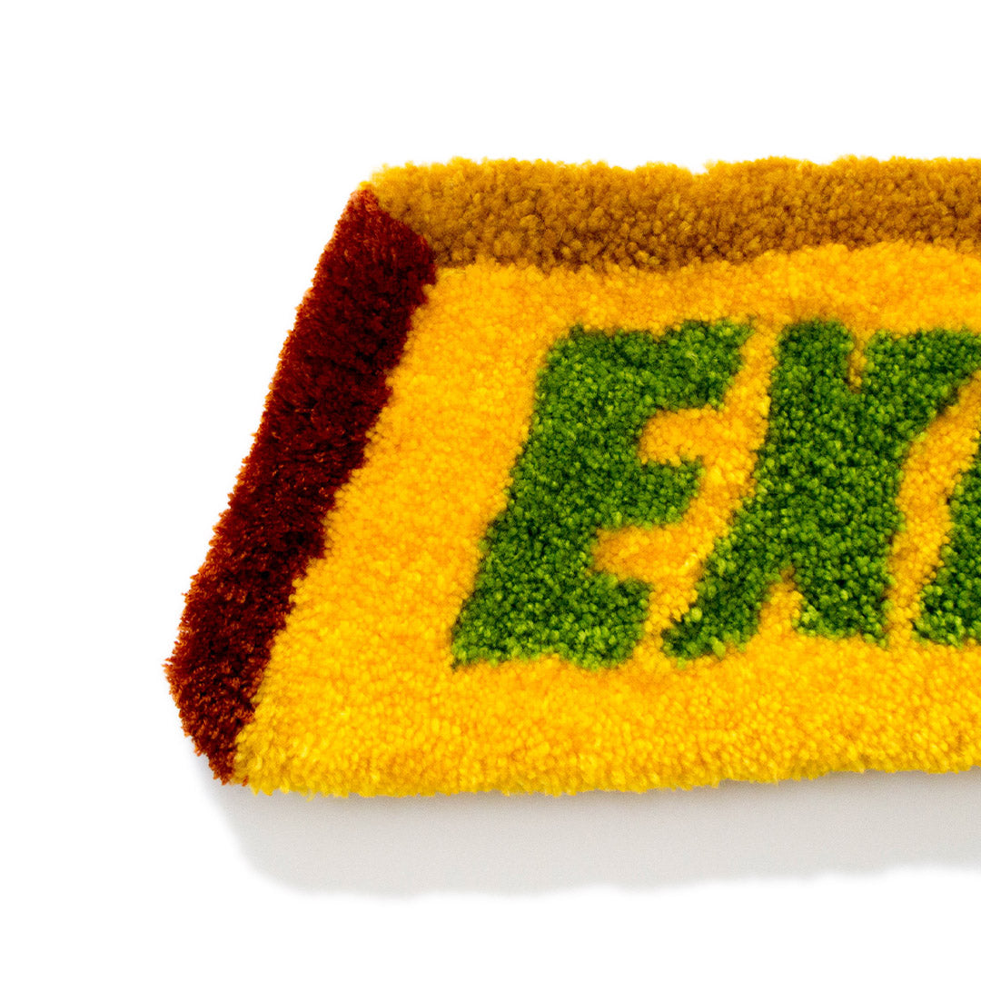 'Exit' - Yellow Handmade Wall Rug